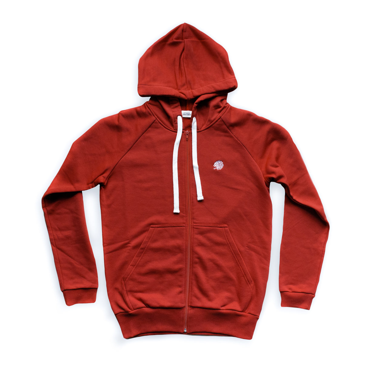 Red zip deals sweatshirt