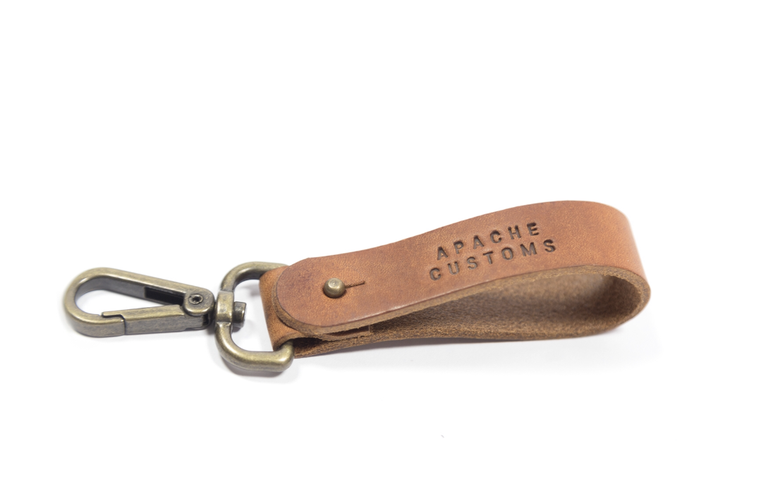LEATHER KEYCLIP - BROWN