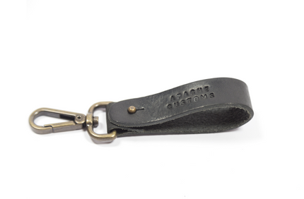 LEATHER KEYCLIP - BLACK