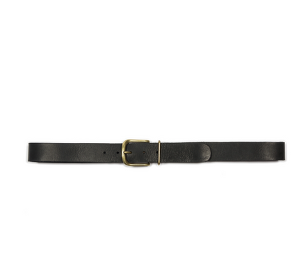 LEATHER  BELT - BLACK