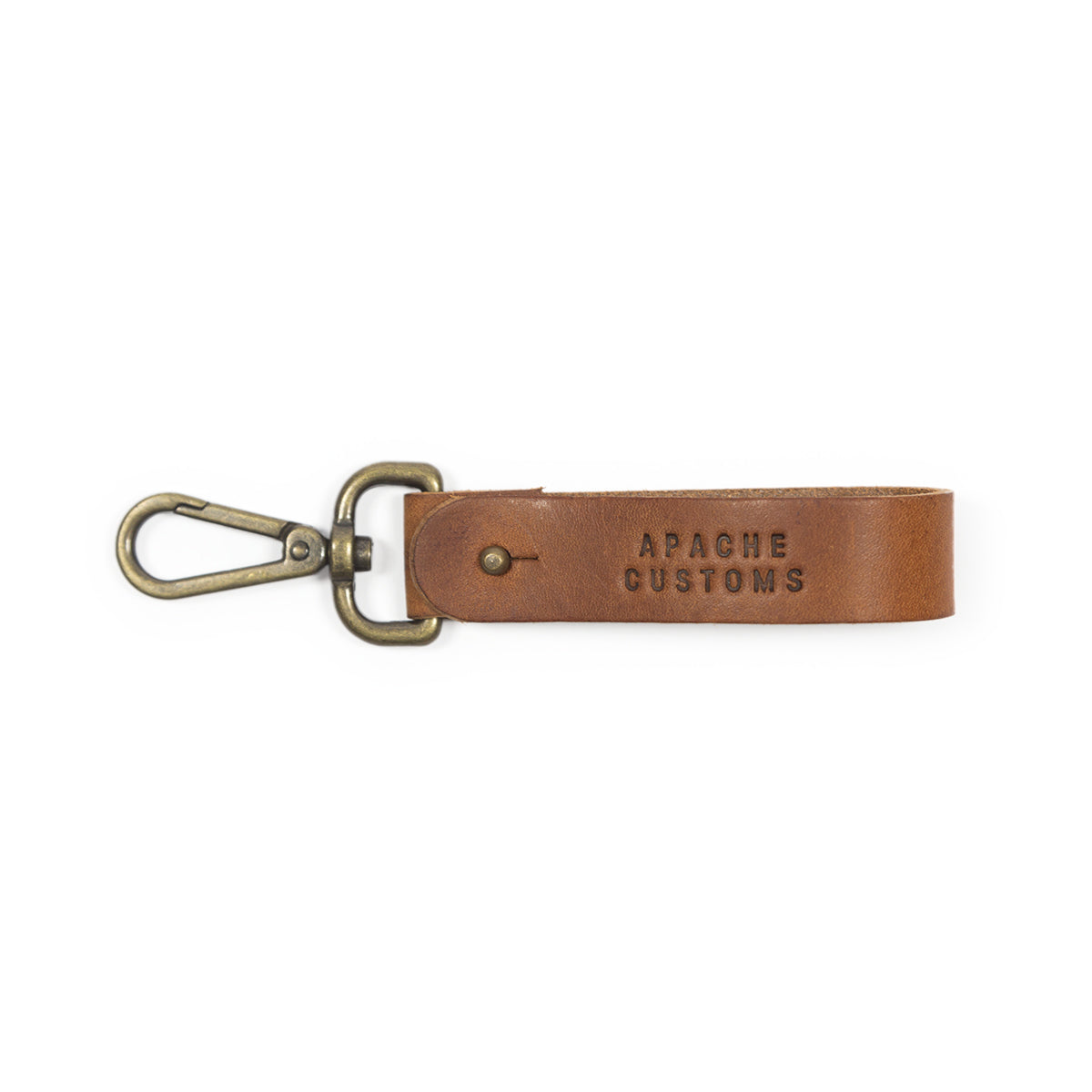 LEATHER KEYCLIP - BROWN